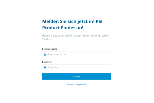 Product Finder Login – PSI / RX Deutschland GmbH Product Finder Login – PSI / RX Deutschland GmbH
