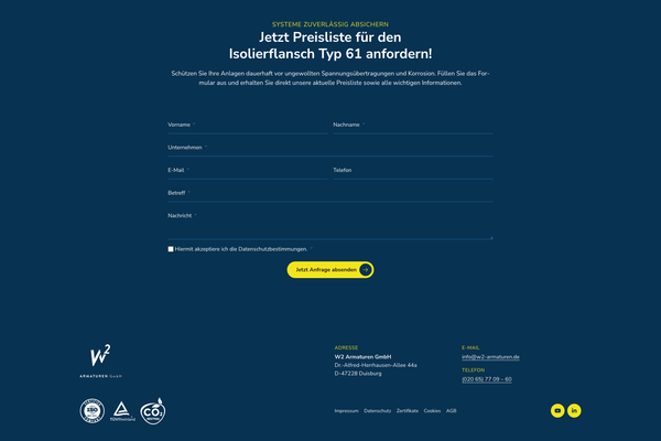 W2 Armaturen GmbH – Isolierflansch