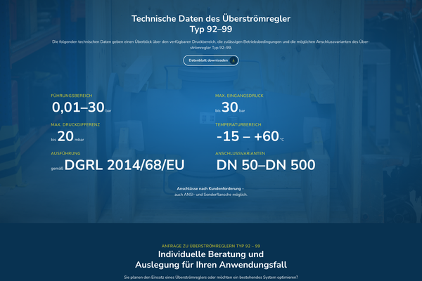 Technische Daten – W2 Armaturen GmbH